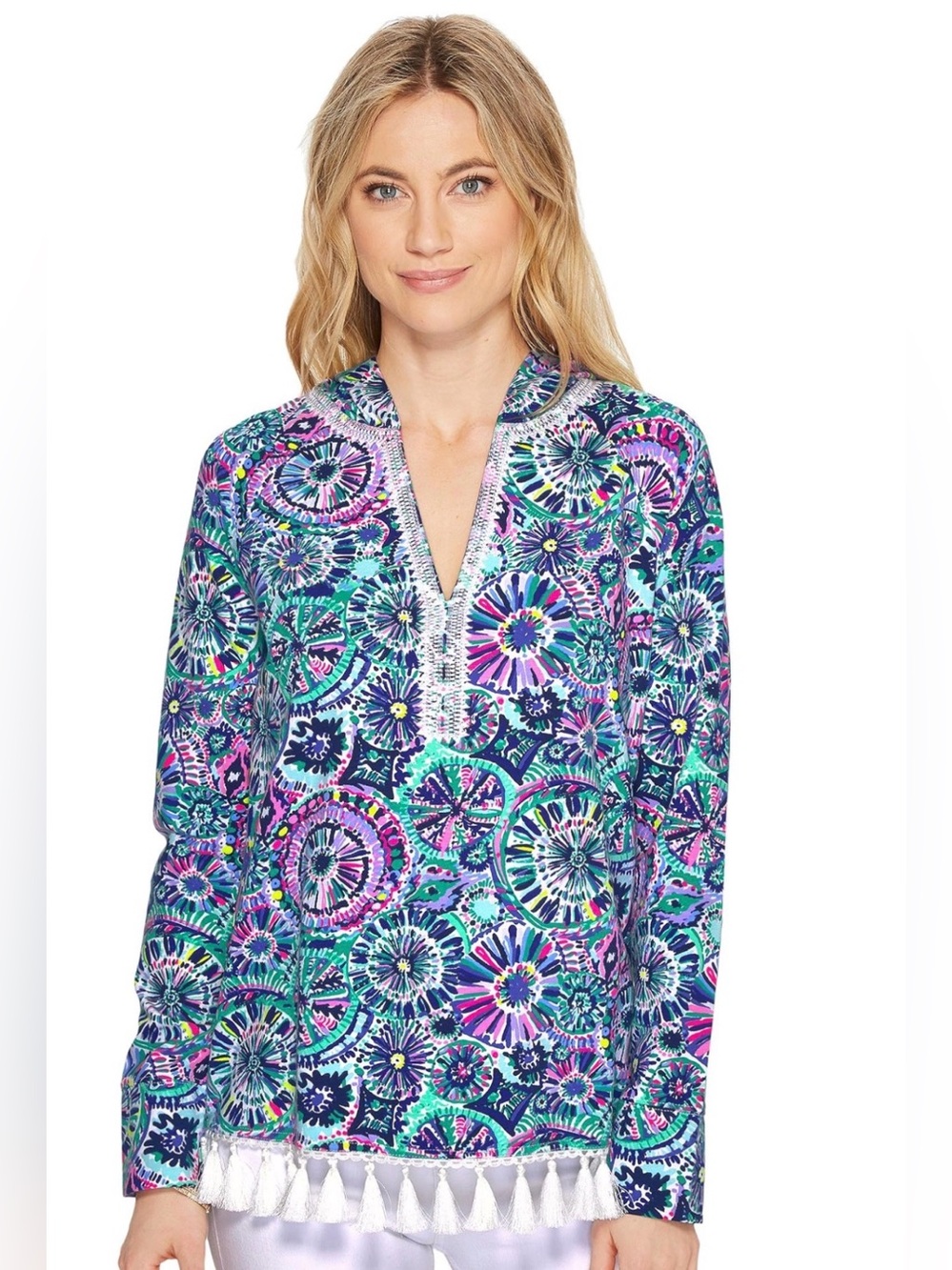 LILLY PULITZER HARMON POPOVER MULTI THE SWIN! - Picture 8 of 8
